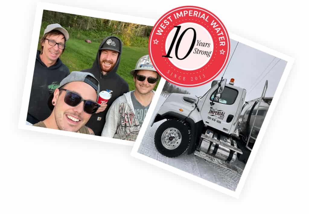 Team celebrating 10 years of West Imperial Water